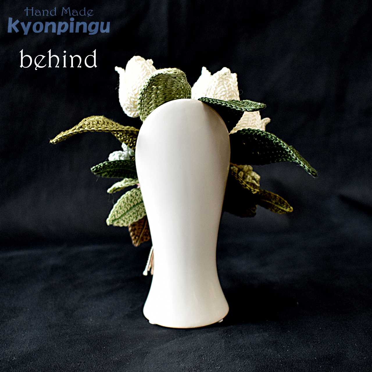 kyonpingu-033s 仏花シリーズ フラワークロッシェ（ジニア風ピンク）小サイズ｜後